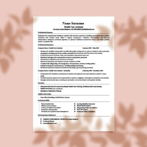 Healthcare CV Template